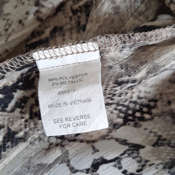 Sara Michelle  Sparkly Sheer Blouse  Sz PM - Picture 6 of 8